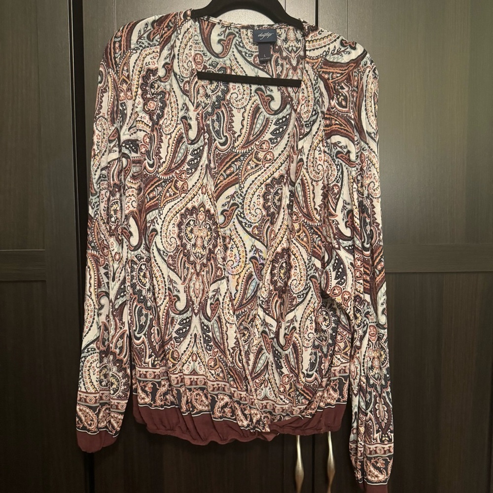 Daytrip Paisley Blouse in Burgundy and Cream​​​